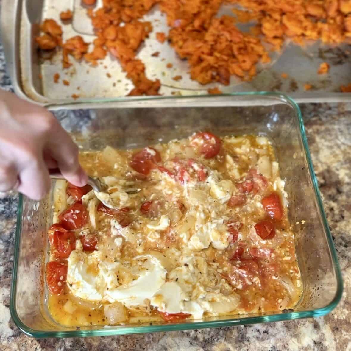 Creamy vegetable pasta sauce ingredients