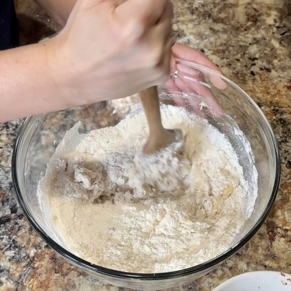 Mixing dough for hand pie crust